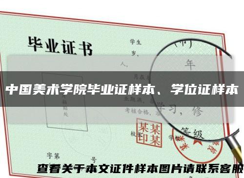 中国美术学院毕业证样本、学位证样本缩略图