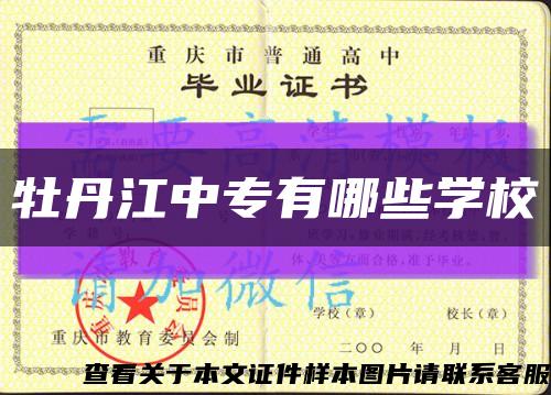 牡丹江中专有哪些学校缩略图