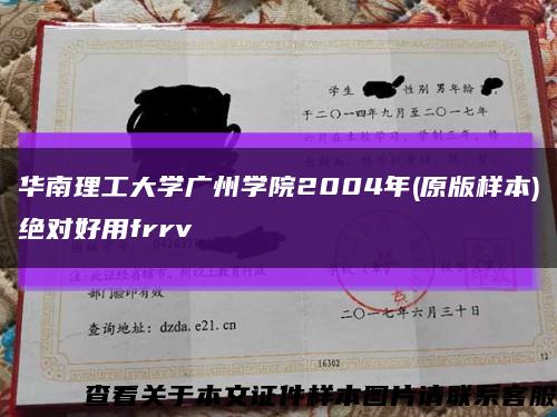 华南理工大学广州学院2004年(原版样本)绝对好用frrv缩略图