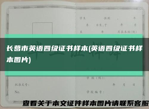 长葛市英语四级证书样本(英语四级证书样本图片)缩略图