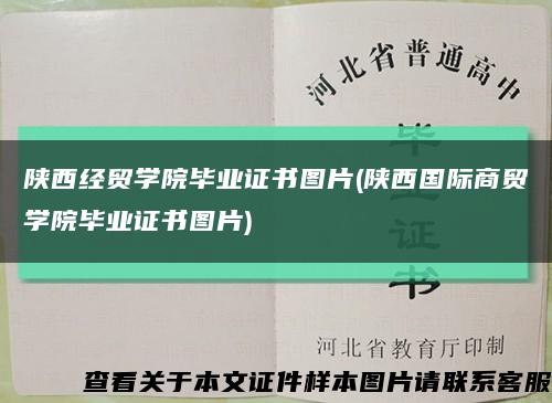 陕西经贸学院毕业证书图片(陕西国际商贸学院毕业证书图片)缩略图