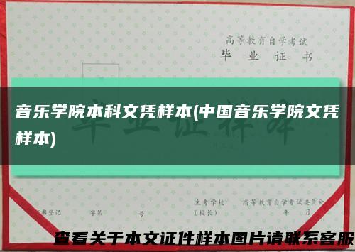 音乐学院本科文凭样本(中国音乐学院文凭样本)缩略图