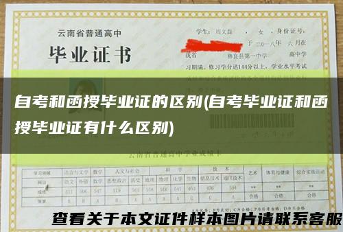 自考和函授毕业证的区别(自考毕业证和函授毕业证有什么区别)缩略图