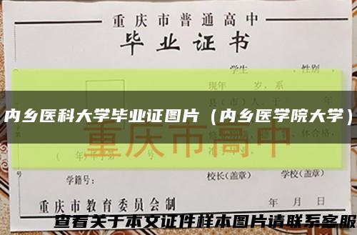 内乡医科大学毕业证图片（内乡医学院大学）缩略图