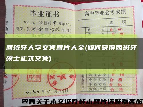 西班牙大学文凭图片大全(如何获得西班牙硕士正式文凭)缩略图