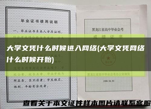 大学文凭什么时候进入网络(大学文凭网络什么时候开始)缩略图