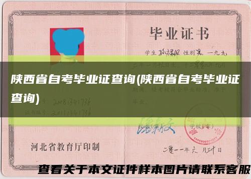陕西省自考毕业证查询(陕西省自考毕业证查询)缩略图