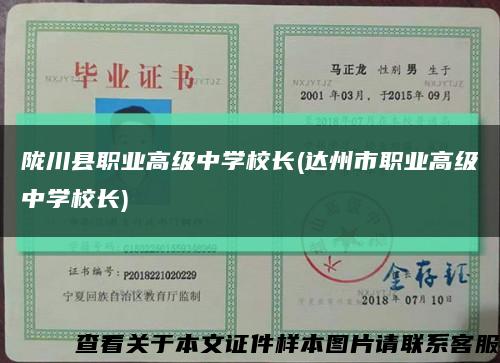 陇川县职业高级中学校长(达州市职业高级中学校长)缩略图