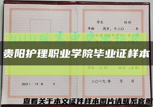 贵阳护理职业学院毕业证样本缩略图