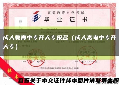 成人教育中专升大专报名（成人高考中专升大专）缩略图