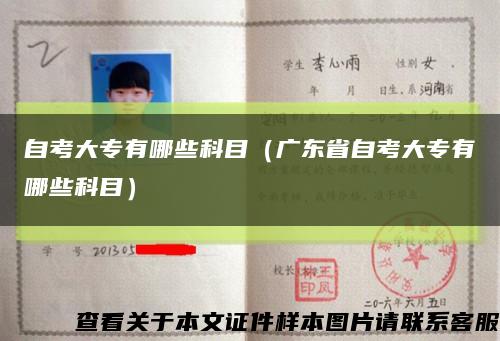 自考大专有哪些科目（广东省自考大专有哪些科目）缩略图