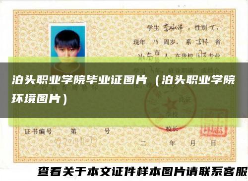 泊头职业学院毕业证图片（泊头职业学院环境图片）缩略图