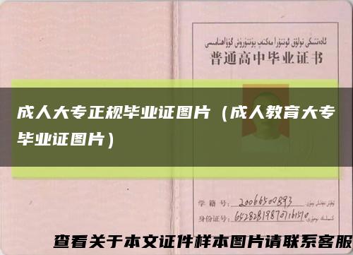 成人大专正规毕业证图片（成人教育大专毕业证图片）缩略图