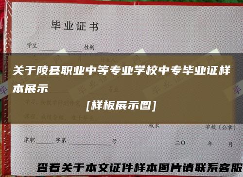 关于陵县职业中等专业学校中专毕业证样本展示
[样板展示图]缩略图