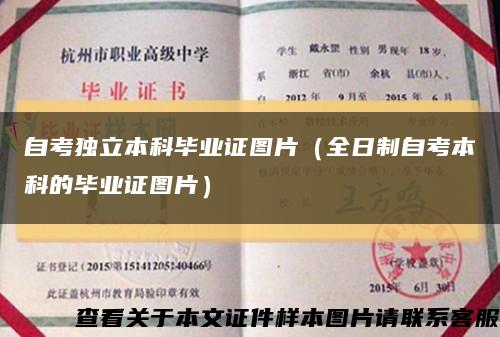 自考独立本科毕业证图片（全日制自考本科的毕业证图片）缩略图