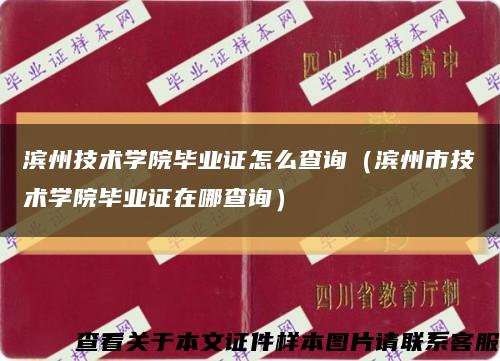 滨州技术学院毕业证怎么查询（滨州市技术学院毕业证在哪查询）缩略图