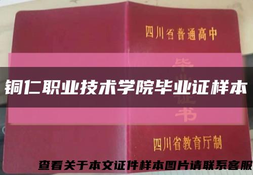 铜仁职业技术学院毕业证样本缩略图