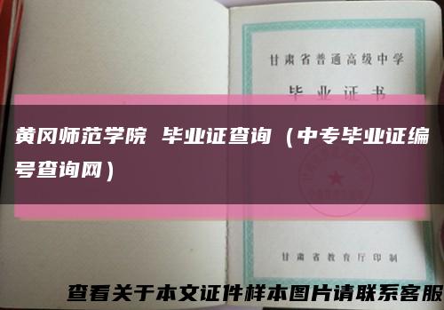 黄冈师范学院 毕业证查询（中专毕业证编号查询网）缩略图