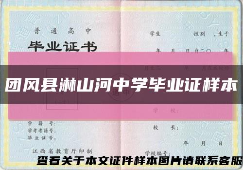 团风县淋山河中学毕业证样本缩略图