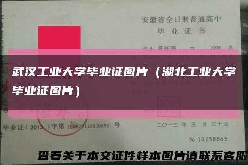 武汉工业大学毕业证图片（湖北工业大学毕业证图片）缩略图