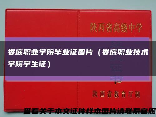 娄底职业学院毕业证图片（娄底职业技术学院学生证）缩略图