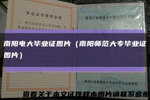 南阳电大毕业证图片（南阳师范大专毕业证图片）缩略图