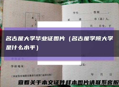 名古屋大学毕业证图片（名古屋学院大学是什么水平）缩略图