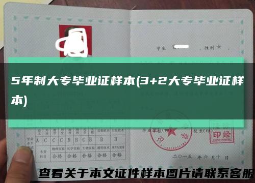 5年制大专毕业证样本(3+2大专毕业证样本)缩略图