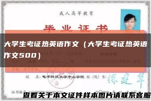 大学生考证热英语作文（大学生考证热英语作文500）缩略图
