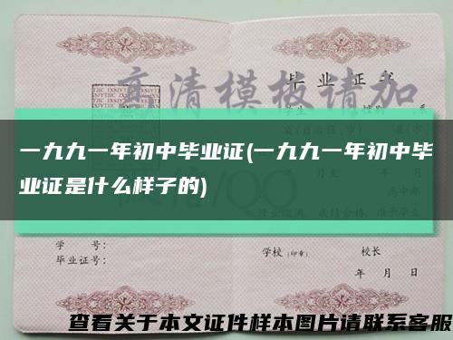 一九九一年初中毕业证(一九九一年初中毕业证是什么样子的)缩略图