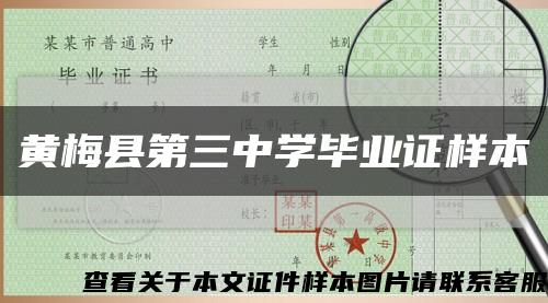 黄梅县第三中学毕业证样本缩略图