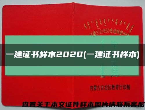 一建证书样本2020(一建证书样本)缩略图