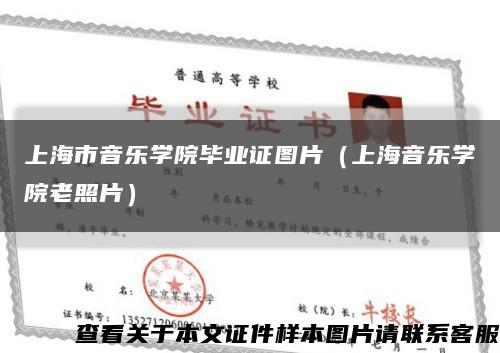 上海市音乐学院毕业证图片（上海音乐学院老照片）缩略图