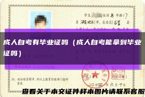 成人自考有毕业证吗（成人自考能拿到毕业证吗）缩略图