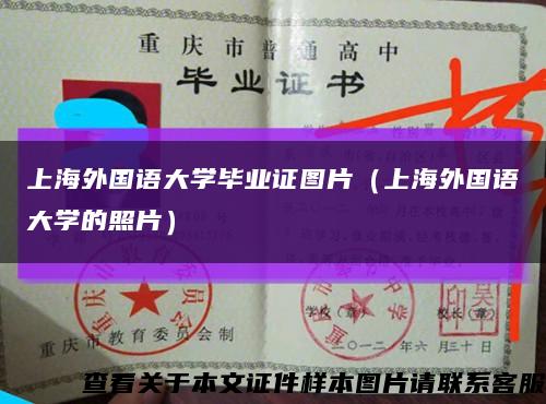 上海外国语大学毕业证图片（上海外国语大学的照片）缩略图