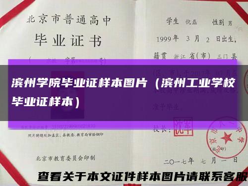 滨州学院毕业证样本图片（滨州工业学校毕业证样本）缩略图