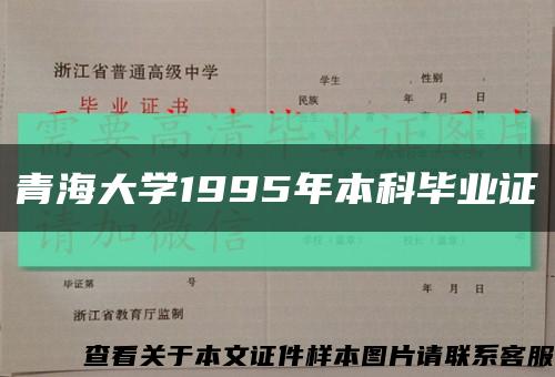 青海大学1995年本科毕业证缩略图