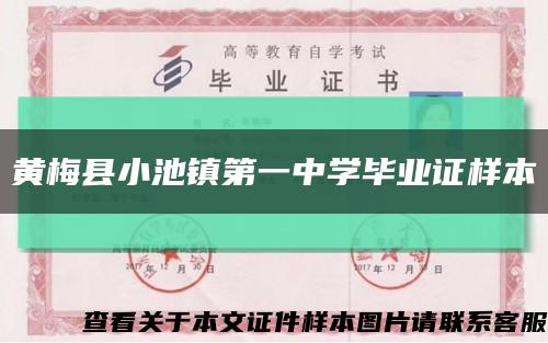 黄梅县小池镇第一中学毕业证样本缩略图