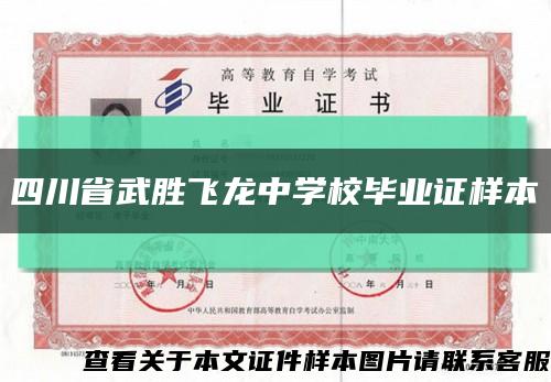 四川省武胜飞龙中学校毕业证样本缩略图