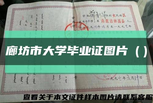 廊坊市大学毕业证图片（）缩略图