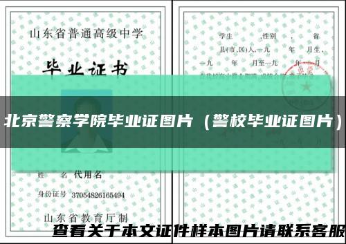 北京警察学院毕业证图片（警校毕业证图片）缩略图