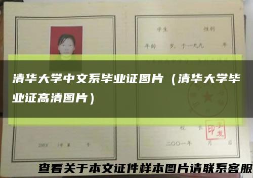 清华大学中文系毕业证图片（清华大学毕业证高清图片）缩略图