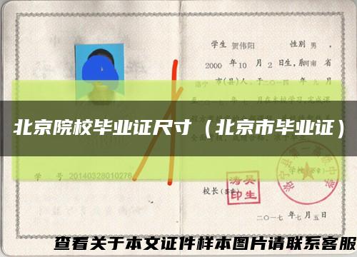 北京院校毕业证尺寸（北京市毕业证）缩略图