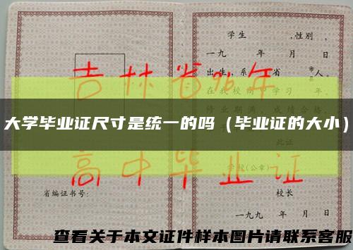 大学毕业证尺寸是统一的吗（毕业证的大小）缩略图