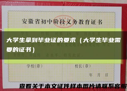 大学生拿到毕业证的要求（大学生毕业需要的证书）缩略图