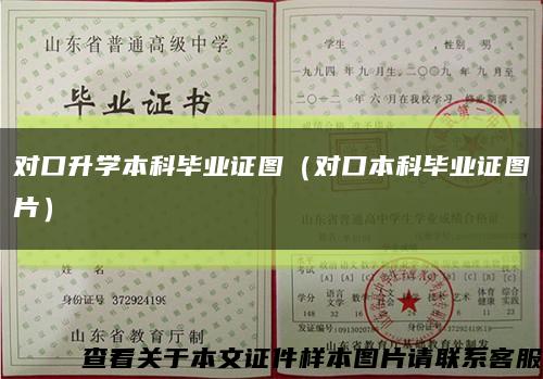 对口升学本科毕业证图（对口本科毕业证图片）缩略图