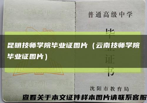 昆明技师学院毕业证图片（云南技师学院毕业证图片）缩略图