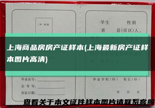 上海商品房房产证样本(上海最新房产证样本图片高清)缩略图