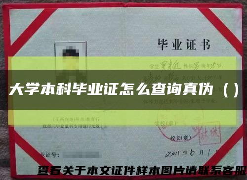 大学本科毕业证怎么查询真伪（）缩略图