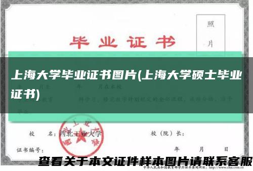 上海大学毕业证书图片(上海大学硕士毕业证书)缩略图
